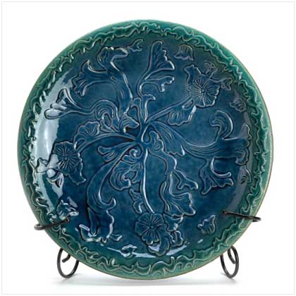 Embossed Floral Decor Plate